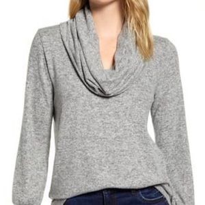 Gibson cowl neck lightweight tunic sweater
